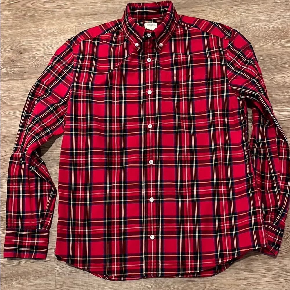 Boys Crewcuts Red Holiday Plaid Shirt